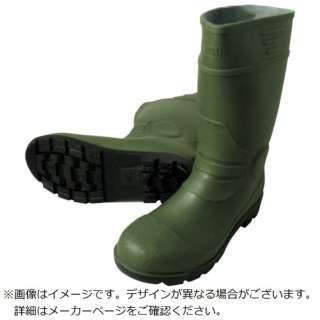 喜多安全ＰＶＣ高筒靴绿色的24.5 KR7450-GRE-24.5