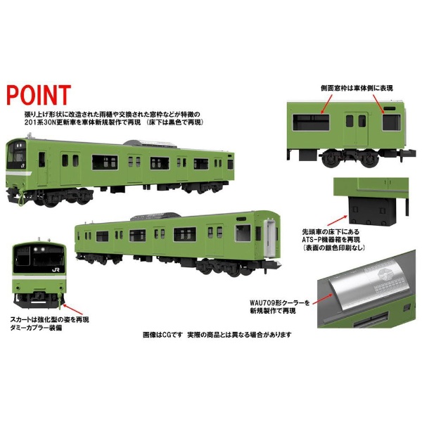 【Nゲージ】98813 JR 201系通勤電車（JR西日本30N更新車・ウグイス）セット TOMIX