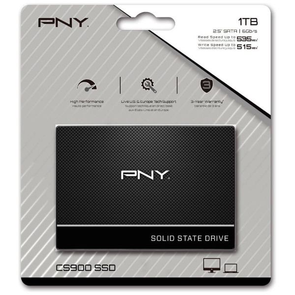 SSD7CS900-1TB-RB 内蔵SSD SATA接続 CS900 [1TB /2.5インチ] PNY ...