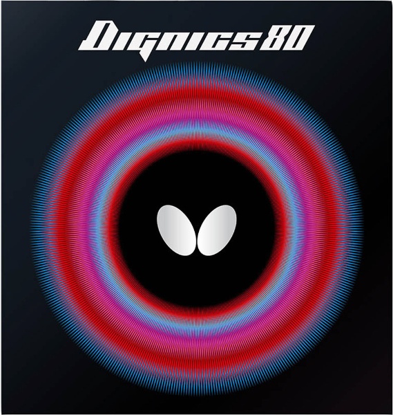 バタフライ 裏ソフトラバー ディグニクス80 DIGNICS80 A(アツ) レッド