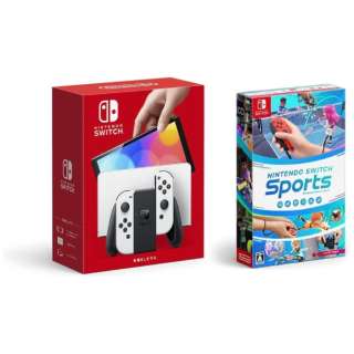 Nintendo Switch（有機ELモデル） Joy-Con(L)/(R) ホワイト + Nintendo Switch Sports セット ［ゲーム機本体］