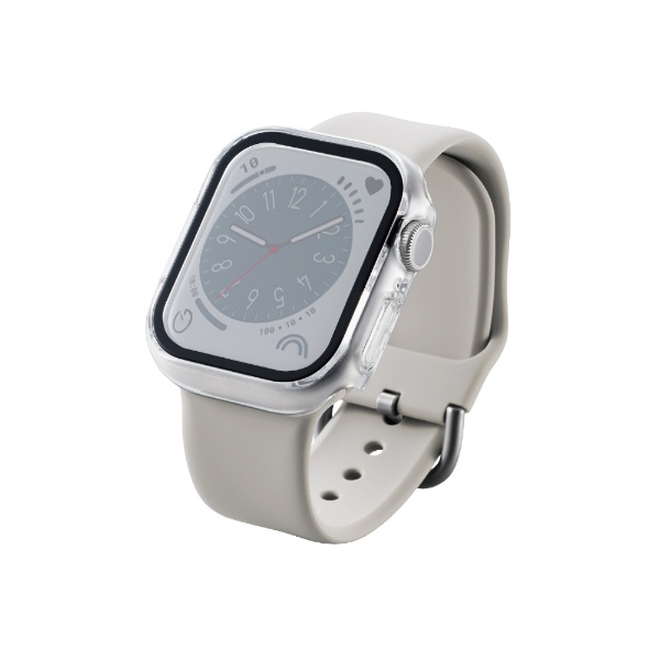 Apple Watch series7 41mm 用 フルカバーケース プレミアムガラス 高透明 アップルウォッチ7 レッド┃AW-21BFCGRD アウトレット エレコム わけあり 在庫処分