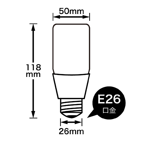 T形LED 100W形 E26 電球色 LDT13LG [E26 /T形 /100W相当 /電球色 /1個 