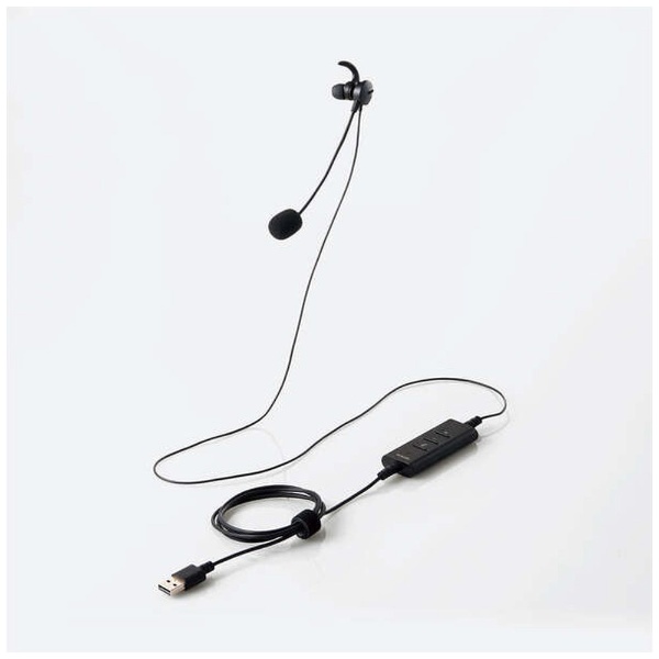 エレコム ヘッドセット マイク PS4対応 USB 片耳 イヤフック 1.8m HS-EP13USV