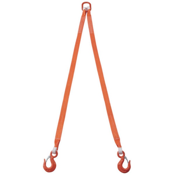 ＴＲＵＳＣＯ　２本吊ベルトスリングセット　５０ｍｍ幅Ｘ２ｍ　吊り角度６０°時荷重２．５８ｔ（最大使用荷重３ｔ） G50-2P20