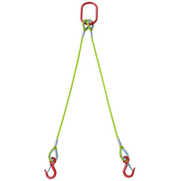 ＴＲＵＳＣＯ ４本吊玉掛ワイヤーロープスリング（カラー被覆付
