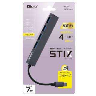 UH-C3324GY USB-C  USB-A ϊnu STIX (Chrome/Android/iPadOS/Mac/Windows11Ή) O[ [oXp[ /4|[g /USB 3.2 Gen1Ή]_1