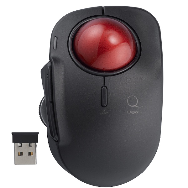 鼠标Q系列轨迹球(Chrome/Mac/Windows11对应)黑色MUS-TRLF184BK[激光/无线电(无线)/5按钮/USB]