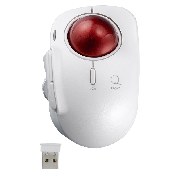 鼠标Q系列轨迹球(Chrome/Mac/Windows11对应)白MUS-TRLF184W[激光/无线电(无线)/5按钮/USB]