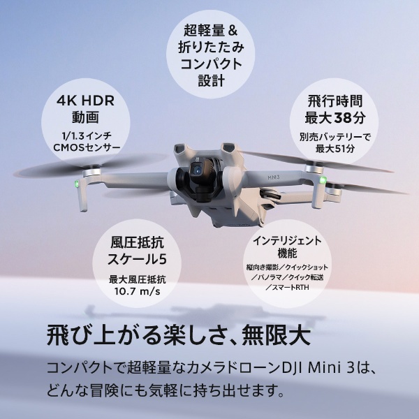 drone] DJI Mini 3 (attached to DJI RC-N1) M16307 [Wi-Fi