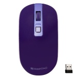 鼠标(Chrome/Android/Mac/Windows11对应)紫色HT-MOUWA1V[BlueLED/无线电(无线)/3按钮/USB]