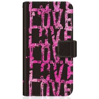 CaseMarket SCG07 スリム手帳型ケース LOVE. LOVE. LOVE. The Pink スリム ダイアリー CaseMarket SCG07-BCM2S2235-78