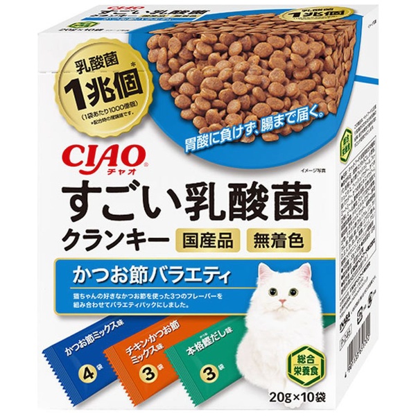 CIAO（チャオ）すごい乳酸菌クランキー かつお節バラエティ 20g×10袋