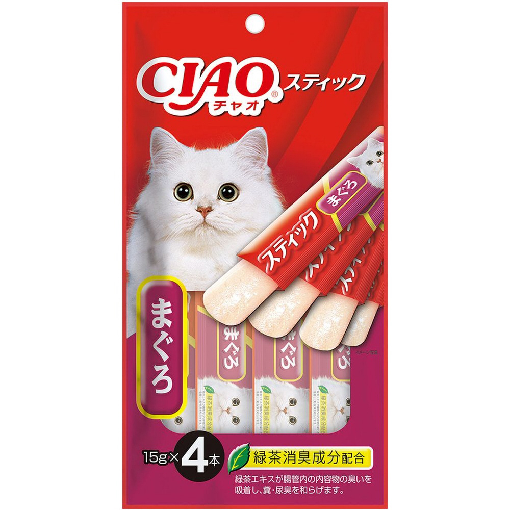 CIAO（チャオ）スティック まぐろ 15g×4本 いなばペットフード｜INABA 