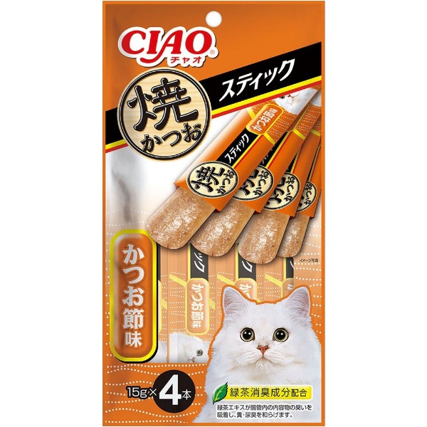 CIAO（チャオ）焼かつおスティック かつお節味 15g×4本