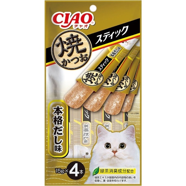 CIAO（チャオ）焼かつおスティック 本格だし味 15g×4本 いなばペットフード｜INABA-PETFOOD 通販 | ビックカメラ.com