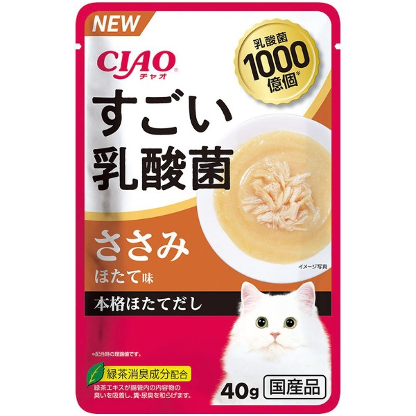 CIAO（チャオ）すごい乳酸菌パウチ かつお ささみ・おかか入り 40g いなばペットフード｜INABA-PETFOOD 通販 | ビックカメラ.com