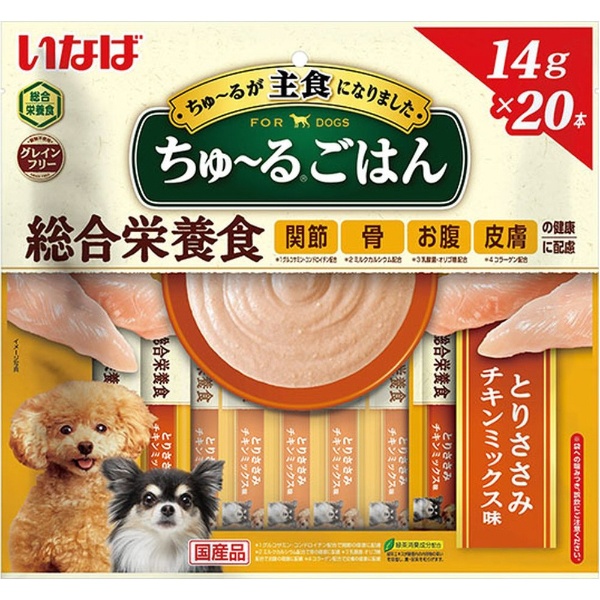 ちゅ~るごはん とりささみ チキンミックス味 14g×20本 いなばペットフード｜INABA-PETFOOD 通販 | ビックカメラ.com