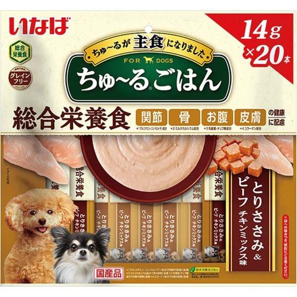 ちゅるビ～ソフトごはん とりささみ ビーフ入り 14g いなばペットフード｜INABA-PETFOOD 通販 | ビックカメラ.com