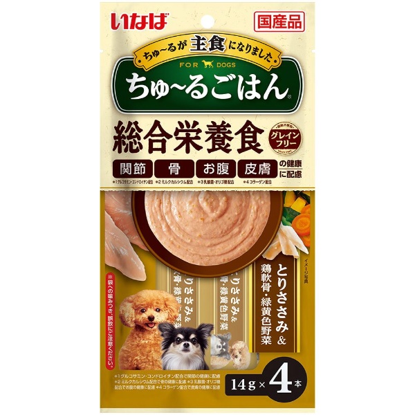 ちゅ~るごはん とりささみ 14g×4本 いなばペットフード｜INABA-PETFOOD 通販 | ビックカメラ.com