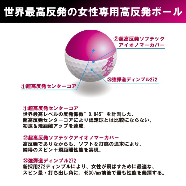 箱なし【新品】飛匠 プレミアムレディ 高反発 50球 カラー：ピンク-