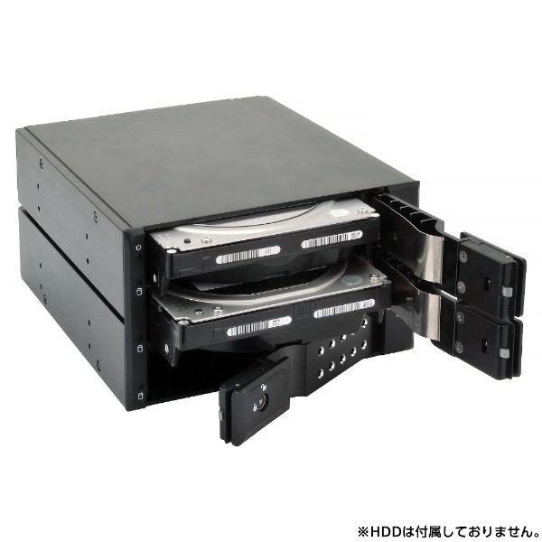 センチュリー　5インチベイ内蔵 2.5インチSATA 6G HDD SSD×4 ラック まとめるラック ［2.5インチ対応  SATA  4台］　CMRKS4S6G2