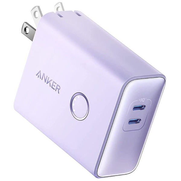 モバイルバッテリー Anker 521 Power Bank (PowerCore Fusion 45W) ヴァイオレット A16261V1  [5000mAh /USB Power Delivery対応 /2ポート /充電タイプ]
