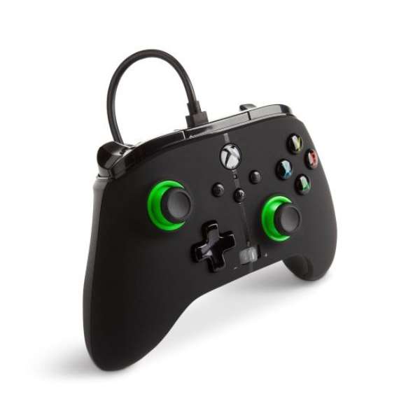 【国内正規品 ２年保証】PowerA エンハンスド有線コントローラー Xbox Series XS  グリーンヒント 二重振動機能 背面ボタン Windows 10/11用 (公式ライセンス取得) PowerA_3