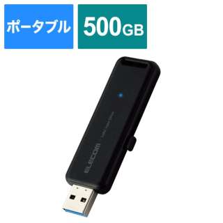 ESD-EMB0500GBK OtSSD USB-Aڑ PS5/PS4A^Ή(Mac/Windows11Ή) ubN [500GB /|[^u^]
