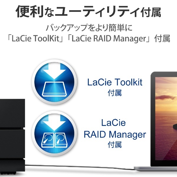 STHJ40000800 外付けHDD USB-C接続 2big RAID(Mac/Windows11対応) [40TB /据え置き型] LaCie｜ ラシー 通販