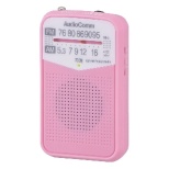 AM/FM袖珍收音机AudioComm粉红RAD-P133N-P[支持宽大的ＦＭ的/AM/FM]