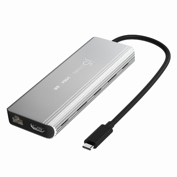 USB4-C オス→メス HDMI / LAN / USB-Aｘ2 / USB-Cｘ2］USB PD対応
