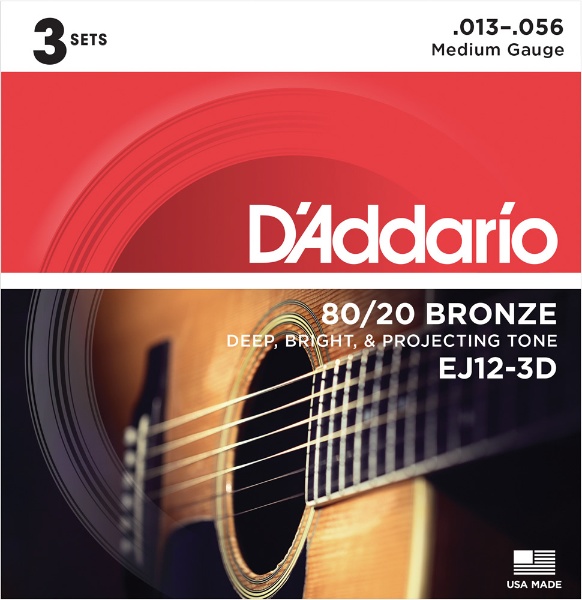 アコースティックギター弦 EJ12-3D D'Addario｜ダダリオ 通販