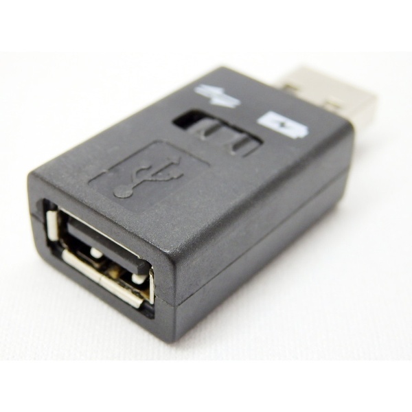 電源ON OFFスイッチ付USBコネクタ SSA エスエスエー USB2.0データ転送 通電 USB-A(オス)-A(メス) ブラック SUAM-SWAF ◆メ