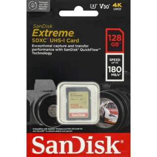 SDXC 128GB Class10 U3 4K V30 Extream őR180MB/s SDSDXVA-128G-GNCIN [Class10 /128GB]