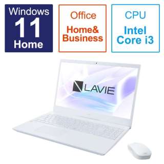 m[gp\R LAVIE N15(N1535/FAW) p[zCg PC-N1535FAW [15.6^ /Windows11 Home /intel Core i3 /F8GB /SSDF256GB /Office HomeandBusiness /2023Ntf] y݌Ɍz