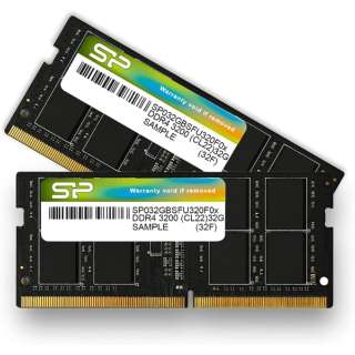 SO-DIMM DDR4-3200 (PC4-25600) 32GB×2枚 (64GB) 260Pin SP064GBSFU320F22 [SO-DIMM DDR4 /32GB /2枚]
