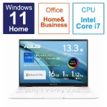 笔记本电脑Zenbook S Flip 13 OLED ReFa印度白UP5302ZA-LX206WS[13.3型/Windows11 Home/intel Core i7/存储器:16GB/SSD:1TB/Office HomeandBusiness/2023一年01月型号]
