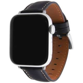 Apple Watch Series 8/7 45mm・Apple Watch SE（第2/1世代）44mm・Apple Watch Ultra 49mm 本革レザーベルト バンド 20mm Ingrem（イングレム） ブラック IS-AW44BT/B