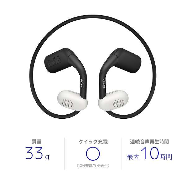 蓝牙入耳式耳机耳朵赊帐型Float Run黑色WI-OE610BQ[颈带/Bluetooth对应]_8