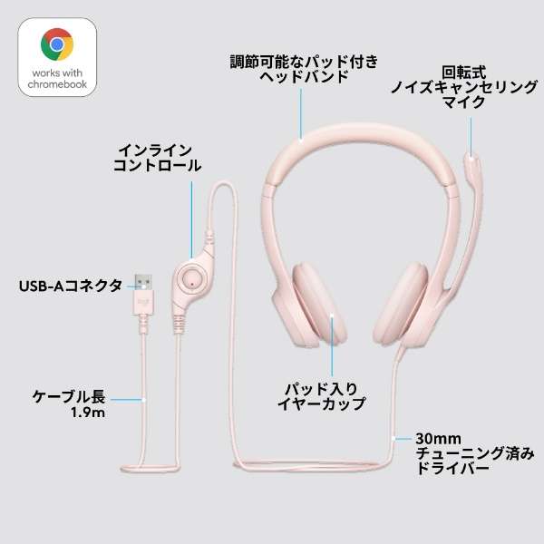 耳机H390玫瑰H390rRO[USB/两耳朵/头带型]_8