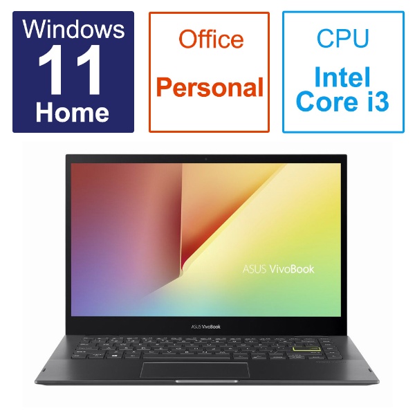 ノートパソコン Vivobook Flip 14 インディーブラック TP470EA-EC515WS [14.0型 /Windows11 S  /intel Core i3 /メモリ：8GB /SSD：128GB /Office Personal /2023年01月モデル]