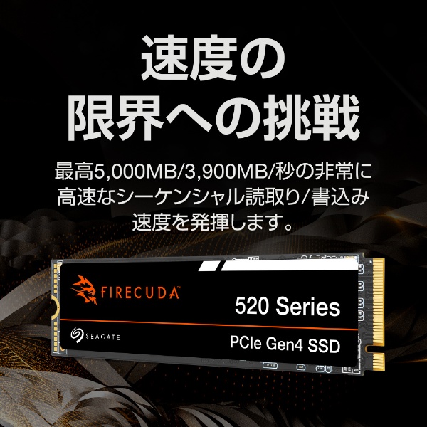 M.2 NVMe SSD 2TB シーゲイト FireCuda 520 2TB