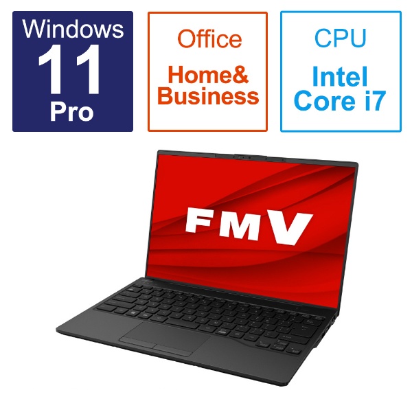ノートパソコン FMV LIFEBOOK UH-X/H1 ピクトブラック FMVUXH1B [14.0型 /Windows11 Pro /intel  Core i7 /メモリ：16GB /SSD：512GB /Office HomeandBusiness /2023年1月モデル]