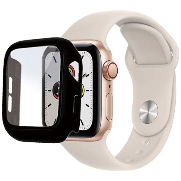 Apple Watch Series 6/5/4/SE第2世代/SE 40mm用 ガラス+PC一体型ケース ブラック GHB3744AW40  ラスタバナナ｜RastaBanana 通販