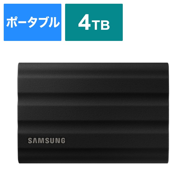 MU-PE4T0S-IT外置型SSD USB-C+USB-A连接Portable SSD T7 Shield(Android/Mac/Win)黑色[4TB/手提式型]