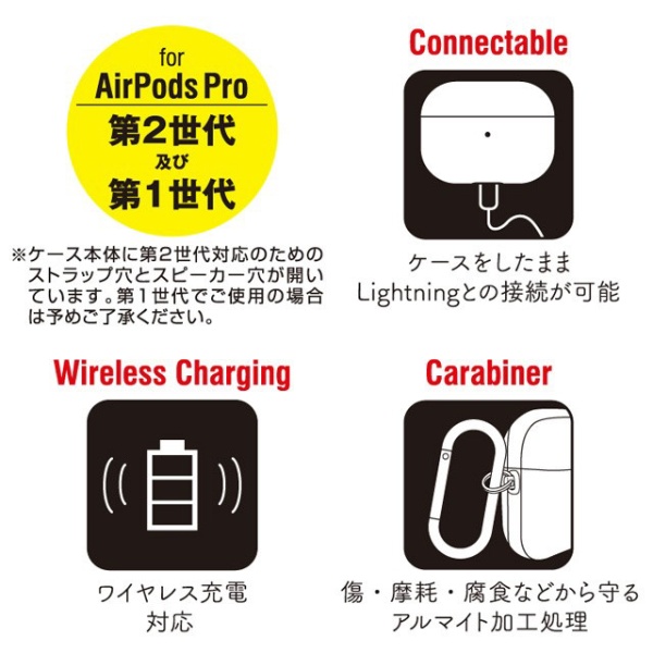 AirPods Pro(第2世代)対応ケース Color ホワイト AP-C17 アンダー 通販