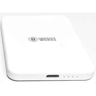 ワイヤレスモバイルバッテリー マグネット対応 薄型3000mAh ホワイト HWB-3000WH [1ポート /充電タイプ]