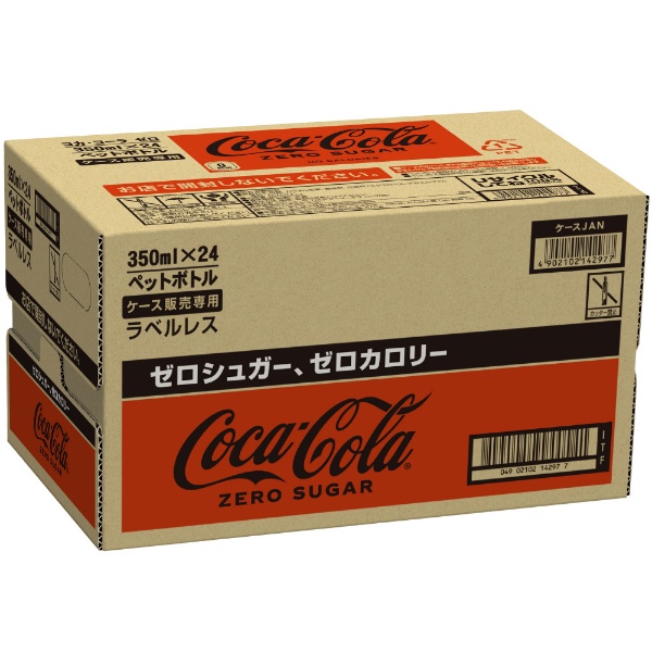 コカ・コーラ ゼロ ラベルレス 350ml 24本【炭酸】 コカコーラ｜Coca ...