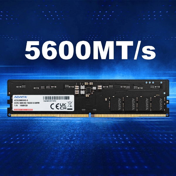 増設メモリ DDR5-5600 ブラック AD5U560016G-DT [DIMM DDR5 /16GB /2枚